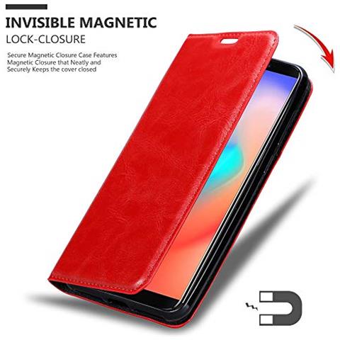 Custodia Compatibile Con Cubot J3 Pro In Rosso Mela - Coperchio Protettiva Con Chiusura Magnetica, Funzione Stand E Tasca Per Le Carte - Foto 2