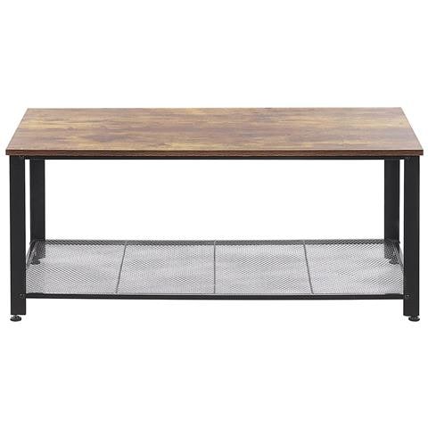 Tavolino Color Legno Scuro / Nero Rettangolare 106 X 60 Cm Aston - Foto 15