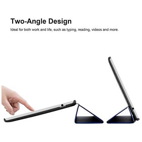 Custodia Per Tablet Compatibile Con Huawei Mediapad M5 Lite 10 (10.1"" Zoll) In Blu Scuro Jersey - Coperchio Protettiva Ultra Sottile Con Funzione Auto Wake Up E Stand - Foto 2