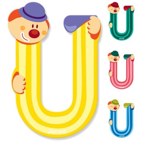 Pagliaccio a Lettera U in Legno Multicolore - Foto 1