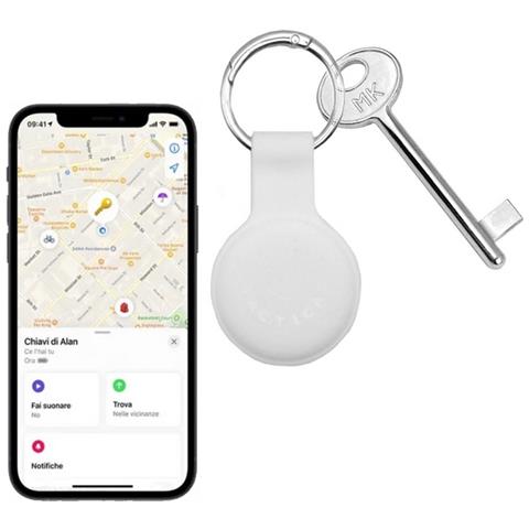 Custodia Originale Ciondolo Per Apple Airtag Beam Silicon White - Foto 5