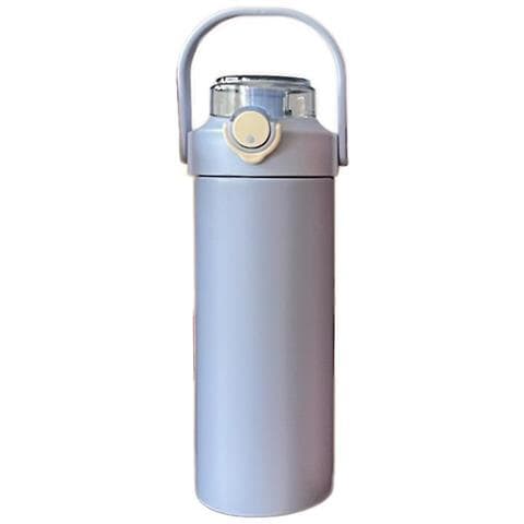 INLAW (blu) Bottiglia D'acqua Grande Capacità Accumità Accinto Acciaio Inossidabile Bottiglia Sportiva All'aperto Bottiglia Portatile Grande Acqua Di Vetro Adulto Con Tazza Di Paglia