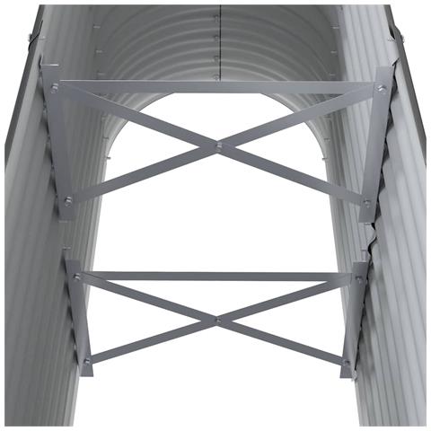 Letto da Giardino in Acciaio a Polvere 114x40x68 cm Antracite - Foto 2