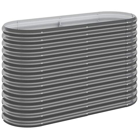 Letto da Giardino in Acciaio a Polvere 114x40x68 cm Antracite - Foto 1