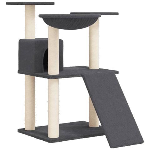 Albero Per Gatti Con Tiragraffi In Sisal Grigio Scuro 83 Cm - Foto 1
