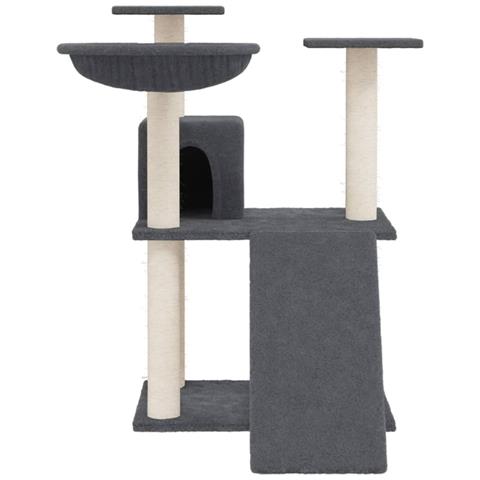 Albero Per Gatti Con Tiragraffi In Sisal Grigio Scuro 83 Cm - Foto 2