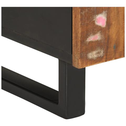 Mobile Tv 105x33,5x46cm Legno Massello Recupero E Multistrato - Foto 2