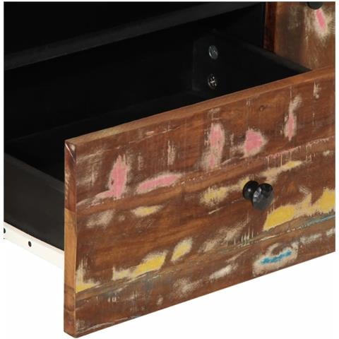 Mobile Tv 105x33,5x46cm Legno Massello Recupero E Multistrato - Foto 9