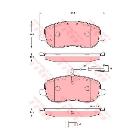 Pattini Freno Fiat Croma D Multijet (05->) 1.9 D Gdb1636 - Foto 1
