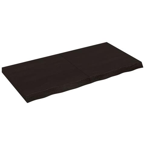 Piano Bagno Marrone Scuro 120x60x (2-6) cm Legno Trattato - Foto 1