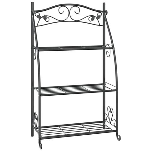 Fioriera Nera 56x30x96cm In Acciaio - Foto 2