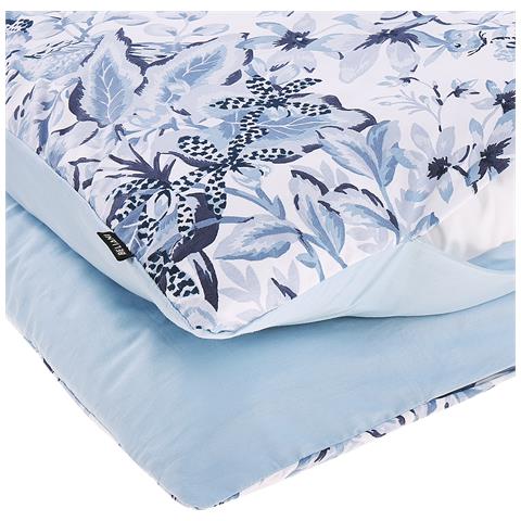 Set Copripiumino In Cotone Satinato 135 X 200 Cm Bianco E Blu Ballard - Foto 2