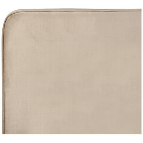 Letto Matrimoniale Velluto Grigio Talpa 180 X 200 Cm Valognes - Foto 8