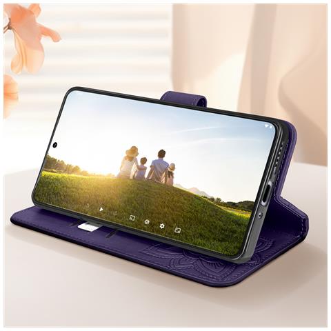 Custodia Farfalla Mandala Per Redmi Note 13 Pro Portafoglio Cordino - Foto 1