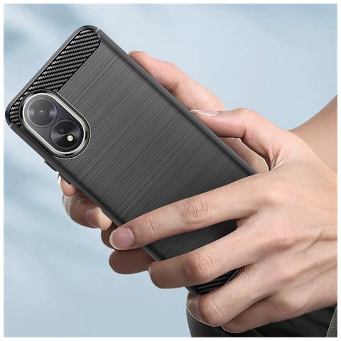 Cover Per Oppo A38 Flessibile Effetto Carbonio Spazzolato - Foto 2