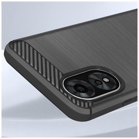 Cover Per Oppo A38 Flessibile Effetto Carbonio Spazzolato - Foto 5
