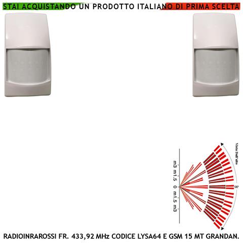Sensore Di Movimento Intrusi Doppio Infrarosso Via Radio 433,92 Mhz Anti-jamming Portata 15 Metri Grandangolo Walk Tes - Foto 1