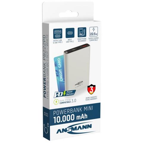 1700-0156 batteria portatile Ioni di Litio 10000 mAh Bianco - Foto 2