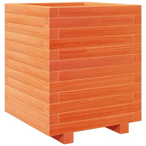 Fioriera Giardino Marrone Cera 40x40x49,5cm Legno Massello Pino - Foto 2