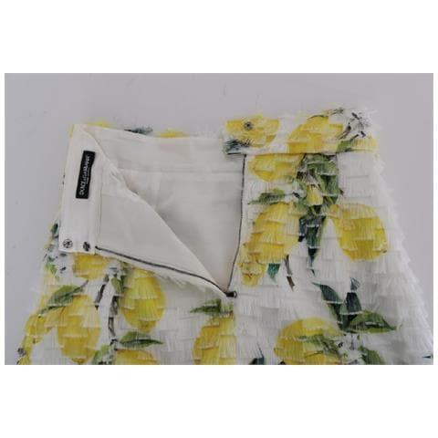 Gonna A Tubino Con Frange Con Stampa Limone - It38-xs - Foto 5