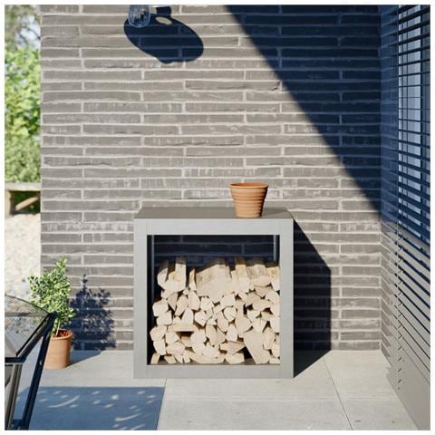 Rastrelliera Per Legna Da Ardere 60x40x60 Cm In Acciaio Inox - Foto 1