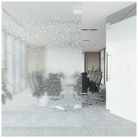 Pellicola Finestra Smerigliata Motivo Arcobaleno 3d 90x500 Pvc - Foto 3