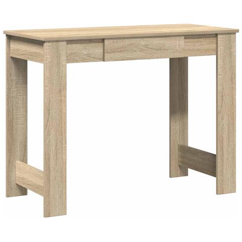 Scrivania Rovere Sonoma 100x45x75 Cm In Legno Multistrato - Foto 2