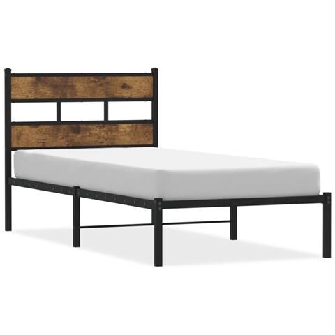 Giroletto Senza Materaso In Metallo Rovere Fumo 75x190 Cm - Foto 2