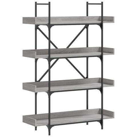 Lusso Casadino -  Libreria 4 Ripiani Grigio Sonoma 100x33x145,5 Legno Multistrato - Foto 1