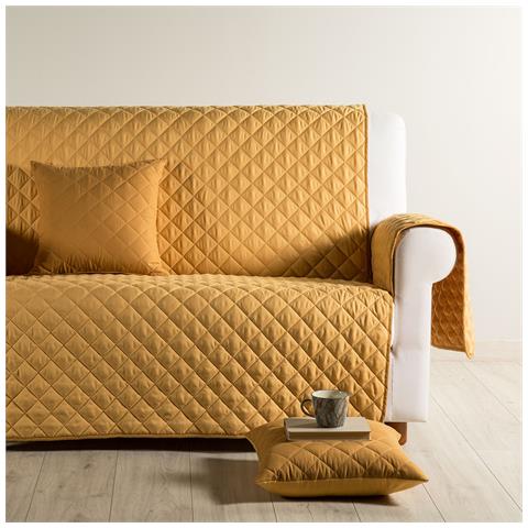 Copridivano Modern Modern Salvadivano In Microfibra Colore Dorato Misura 3 Posti - Foto 4