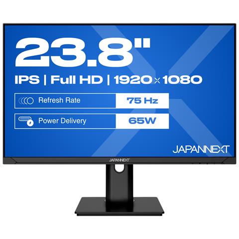 JN-IPS238FHDR-C65W-HSP Monitor PC 60,5 cm (23.8") 1920 x 1080 Pixel Full HD LED Nero - Foto 1