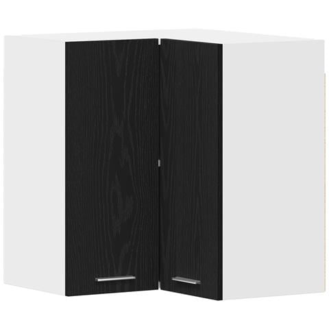 Armadio Angolare - Rovere Nero - 57x57x60 cm - Realizzato in Legno Ingegnerizzato - Foto 1