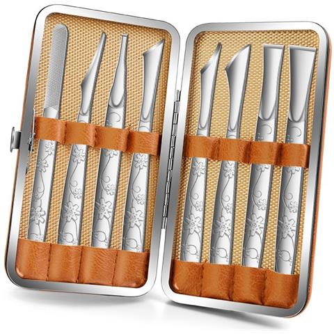 Set Di Coltelli Per Pedicure Con Motivo Orchidea In Acciaio Inossidabile, Compatibile Con Strumenti Di Cura Dei Piedi It - Foto 1