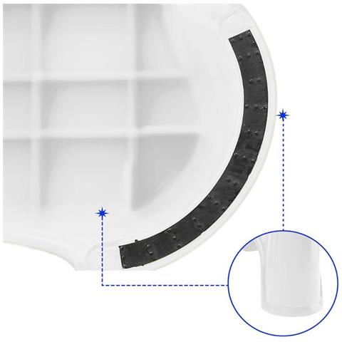 Sgabello Poggiapiedi Per Wc Pedana Scalino Bagno 41x24x17 Bianco - Foto 5