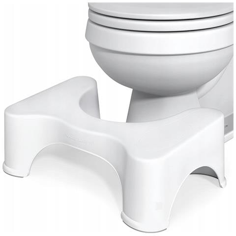 Sgabello Poggiapiedi Per Wc Pedana Scalino Bagno 41x24x17 Bianco - Foto 1