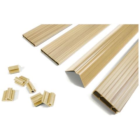 Lamelle In Pvc Rigido Cinto 2m X H.120cm Beige – Brise-vue Da Giardino Con Profilo Di Finitura E Clip - Foto 2
