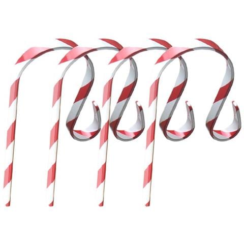 Set Di 4 Ganci In Acciaio Inossidabile Da 12cm Per Calze Natalizie - Supporti Decorativi Per Camino E Festività White+red - Foto 1