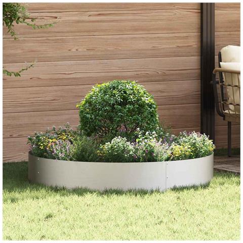 Vasi da giardino 5 pcs Argento 120 x 120 x 20 cm - Foto 2