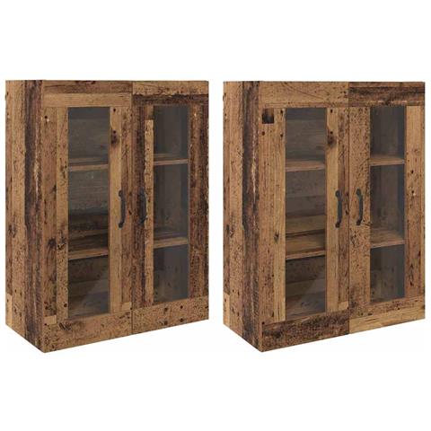 Armadi da Muro 2 pcs Legno vecchio 69.5 x 34 x 90 cm - Foto 1