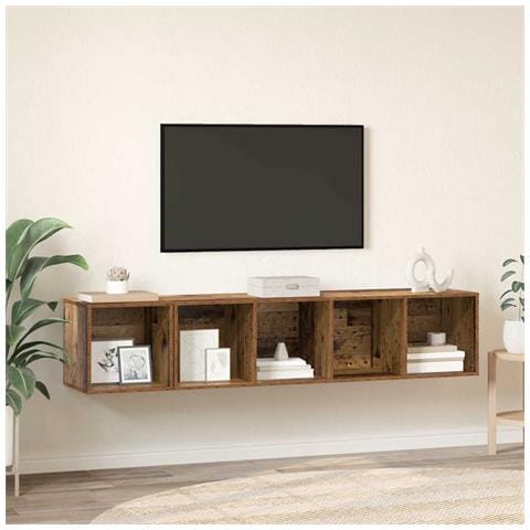Set di mobili TV 2 pcs Legno antico 37 x 37 x 142.5 cm - Foto 2