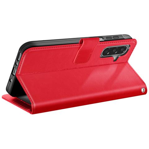 Custodia A Portafoglio Per Galaxy A17 Con Cinturino Da Polso E Funzione Stand, Rosso - Foto 5