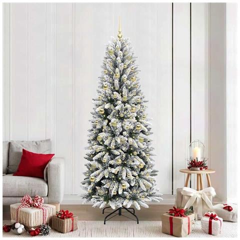 Albero di Natale artificiale con 300 LED Bianco 210 cm - Foto 2