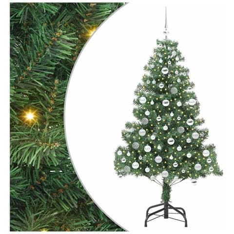 Albero di Natale con 300 LED con supporto Verde 180 cm PVC - Foto 1