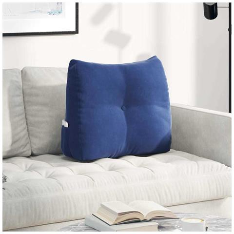 Cuscino per Schiena Blu Polizia 60 x 24 x 50 cm Velluto - Foto 2