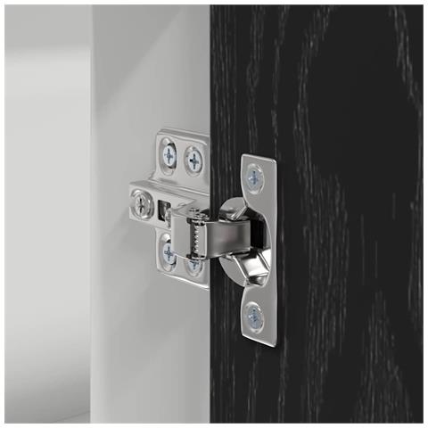 Mobile Base d'Angolo per Cucina con porta Riga Rovere nero - Foto 9