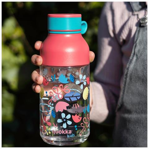 Bottiglia D'acqua Design Fiore Capacità 430ml In Ecozen, Rosa - Foto 2