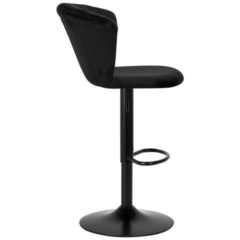 sgabello da bar QS-B801 velluto nero - Foto 2
