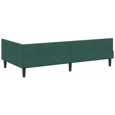 Struttura Letto Angolare con Materasso 2 pcs Verde Velluto - Foto 9