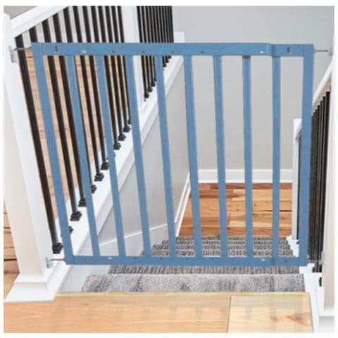 Safetots Cancelletto Per Scale Robusto In Legno Con Montaggio A Vite, Blu Azzurro, 63,5cm - 105,5cm - Foto 2