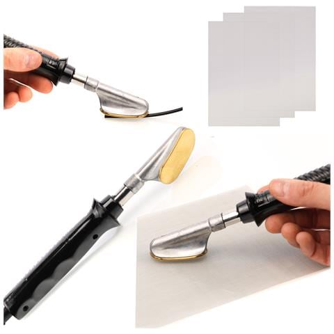 Set Di Saldatura Plastica - Ferro Da Stiro E 3 Reti 20x15 Cm | Alta Qualità, Acciaio Inox | Riparazione E Rinforzo Plastica - Foto 1